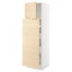 SEKTION / MAXIMERA Gabinete alto+1 pt/4 cjn extraíbles, blanco/Askersund efecto de fresno claro, 24x24x80 "