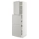 SEKTION / MAXIMERA Gabinete alto+1 pt/4 cjn extraíbles, blanco/Lerhyttan gris claro, 24x24x80 "