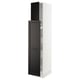 SEKTION / MAXIMERA Gabinete alto+1 pt/4 cjn extraíbles, blanco/Lerhyttan teñido en negro, 15x24x80 "