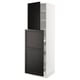 SEKTION / MAXIMERA Gabinete alto+1 pt/4 cjn extraíbles, blanco/Lerhyttan teñido en negro, 24x24x80 "