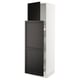 SEKTION / MAXIMERA Gabinete alto+1 pt/4 cjn extraíbles, blanco/Lerhyttan teñido en negro, 24x24x80 "
