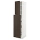 SEKTION / MAXIMERA Gabinete alto+1 pt/4 cjn extraíbles, blanco/Sinarp marrón, 18x24x80 "