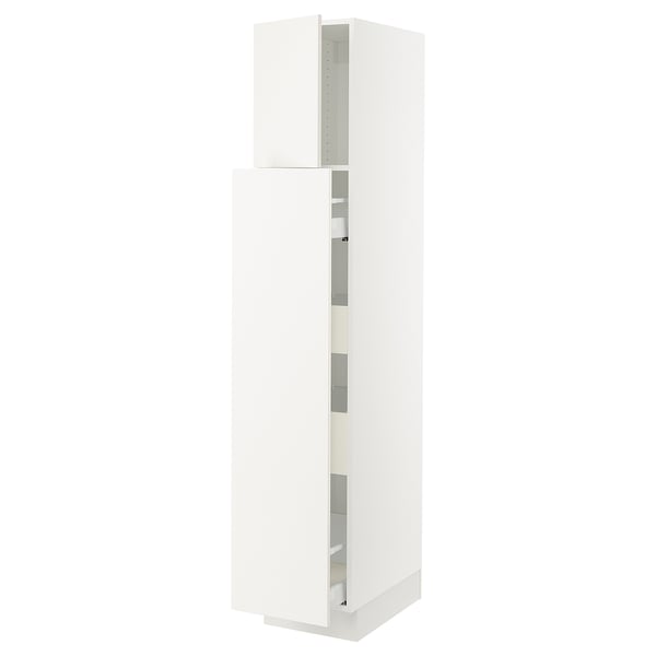 SEKTION / MAXIMERA Gabinete alto+1 pt/4 cjn extraíbles, blanco/Veddinge blanco, 15x24x80 "