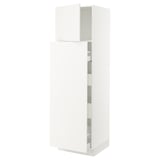 SEKTION / MAXIMERA Gabinete alto+1 pt/4 cjn extraíbles, blanco/Veddinge blanco, 24x24x80 "