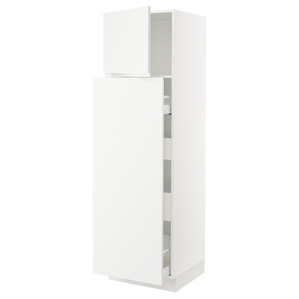 SEKTION / MAXIMERA Gabinete alto+1 pt/4 cjn extraíbles, blanco/Voxtorp blanco mate, 24x24x80 "