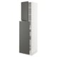 SEKTION / MAXIMERA Gabinete alto+1 pt/4 cjn extraíbles, blanco/Voxtorp gris oscuro, 18x24x80 "