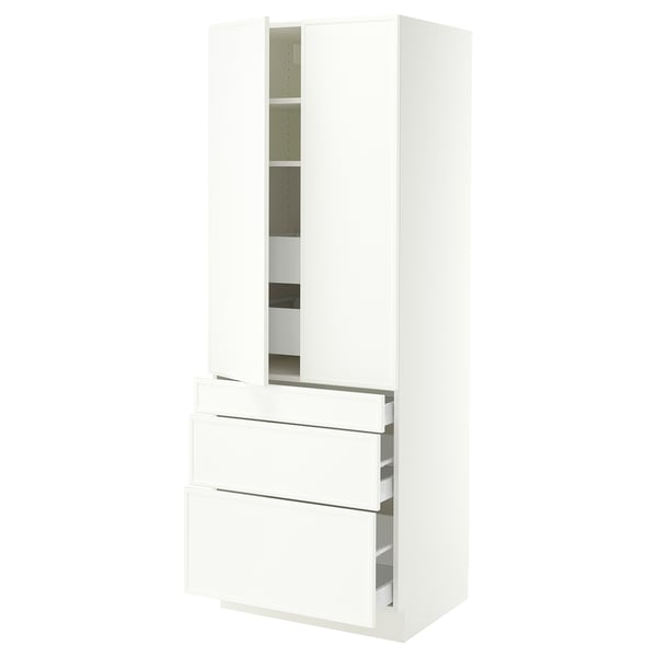 SEKTION / MAXIMERA Gabinete alto+2 prta/3 frnt/5 cjn, blanco/Aspudden blanco mate, 30x24x80 "