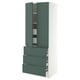 SEKTION / MAXIMERA Gabinete alto+2 prta/3 frnt/5 cjn, blanco/Aspudden gris verdoso oscuro, 30x24x80 "