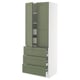 SEKTION / MAXIMERA Gabinete alto+2 prta/3 frnt/5 cjn, blanco/Axstad gris-verde, 30x24x80 "