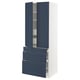 SEKTION / MAXIMERA Gabinete alto+2 prta/3 frnt/5 cjn, blanco Axstad/mate azul, 30x24x80 "