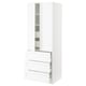 SEKTION / MAXIMERA Gabinete alto+2 prta/3 frnt/5 cjn, blanco Enköping/blanco efecto madera, 30x24x80 "