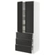 SEKTION / MAXIMERA Gabinete alto+2 prta/3 frnt/5 cjn, blanco/Nickebo antracita mate, 30x24x80 "