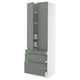 SEKTION / MAXIMERA Gabinete alto+2 prta/3 frnt/5 cjn, blanco/Nickebo verde grisáceo mate, 30x24x90 "