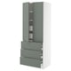 SEKTION / MAXIMERA Gabinete alto+2 prta/3 frnt/5 cjn, blanco/Nickebo verde grisáceo mate, 30x24x80 "