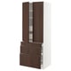 SEKTION / MAXIMERA Gabinete alto+2 prta/3 frnt/5 cjn, blanco/Sinarp marrón, 30x24x80 "