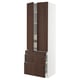 SEKTION / MAXIMERA Gabinete alto+2 prta/3 frnt/5 cjn, blanco/Sinarp marrón, 30x24x90 "