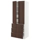 SEKTION / MAXIMERA Gabinete alto+2 prta/3 frnt/5 cjn, blanco/Sinarp marrón, 30x24x80 "