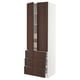 SEKTION / MAXIMERA Gabinete alto+2 prta/3 frnt/5 cjn, blanco/Sinarp marrón, 30x24x90 "