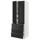 SEKTION / MAXIMERA Gabinete alto+2 prta/3 frnt/5 cjn, blanco/Upplöv antracita mate, 30x24x80 "