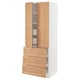 SEKTION / MAXIMERA Gabinete alto+2 prta/3 frnt/5 cjn, blanco/Vedhamn roble, 30x24x80 "