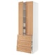 SEKTION / MAXIMERA Gabinete alto+2 prta/3 frnt/5 cjn, blanco/Vedhamn roble, 30x24x90 "