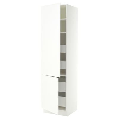 SEKTION / MAXIMERA Gabinete alto+2 prta/estantes/4 cjn, blanco/Aspudden blanco mate, 24x24x90 "