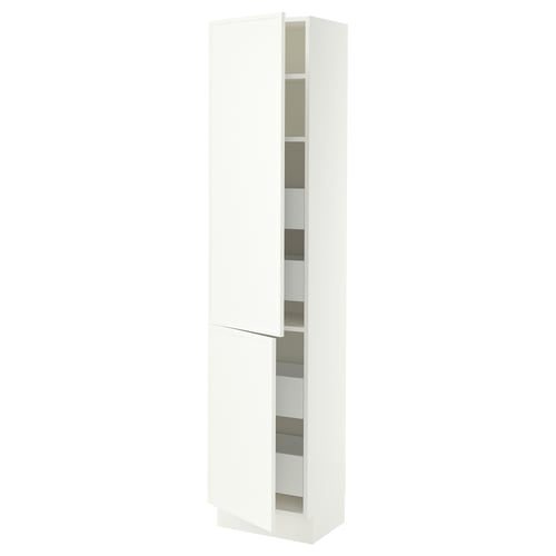 SEKTION / MAXIMERA Gabinete alto+2 prta/estantes/4 cjn, blanco/Aspudden blanco mate, 18x15x80 "