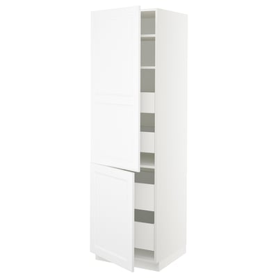 SEKTION / MAXIMERA Gabinete alto+2 prta/estantes/4 cjn, blanco/Axstad blanco mate, 24x24x80 "