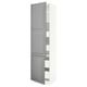 SEKTION / MAXIMERA Gabinete alto+2 prta/estantes/4 cjn, blanco/Bodbyn gris, 24x24x90 "