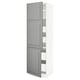 SEKTION / MAXIMERA Gabinete alto+2 prta/estantes/4 cjn, blanco/Bodbyn gris, 24x24x80 "