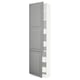 SEKTION / MAXIMERA Gabinete alto+2 prta/estantes/4 cjn, blanco/Bodbyn gris, 24x15x90 "