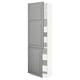 SEKTION / MAXIMERA Gabinete alto+2 prta/estantes/4 cjn, blanco/Bodbyn gris, 24x15x80 "