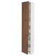 SEKTION / MAXIMERA Gabinete alto+2 prta/estantes/4 cjn, blanco Enköping/marrón efecto de nogal, 18x15x90 "