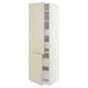 SEKTION / MAXIMERA Gabinete alto+2 prta/estantes/4 cjn, blanco/Havstorp beige, 24x24x80 "