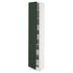 SEKTION / MAXIMERA Gabinete alto+2 prta/estantes/4 cjn, blanco/Havstorp verde oscuro, 15x15x80 "