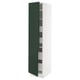 SEKTION / MAXIMERA Gabinete alto+2 prta/estantes/4 cjn, blanco/Havstorp verde oscuro, 18x24x80 "