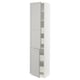 SEKTION / MAXIMERA Gabinete alto+2 prta/estantes/4 cjn, blanco/Lerhyttan gris claro, 18x15x80 "