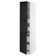 SEKTION / MAXIMERA Gabinete alto+2 prta/estantes/4 cjn, blanco/Lerhyttan teñido en negro, 18x24x80 "