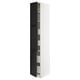 SEKTION / MAXIMERA Gabinete alto+2 prta/estantes/4 cjn, blanco/Lerhyttan teñido en negro, 15x24x90 "