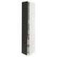 SEKTION / MAXIMERA Gabinete alto+2 prta/estantes/4 cjn, blanco/Nickebo antracita mate, 15x24x90 "
