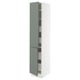 SEKTION / MAXIMERA Gabinete alto+2 prta/estantes/4 cjn, blanco/Nickebo verde grisáceo mate, 15x24x80 "