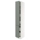 SEKTION / MAXIMERA Gabinete alto+2 prta/estantes/4 cjn, blanco/Nickebo verde grisáceo mate, 15x24x90 "