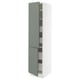 SEKTION / MAXIMERA Gabinete alto+2 prta/estantes/4 cjn, blanco/Nickebo verde grisáceo mate, 18x24x80 "