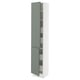SEKTION / MAXIMERA Gabinete alto+2 prta/estantes/4 cjn, blanco/Nickebo verde grisáceo mate, 15x15x80 "