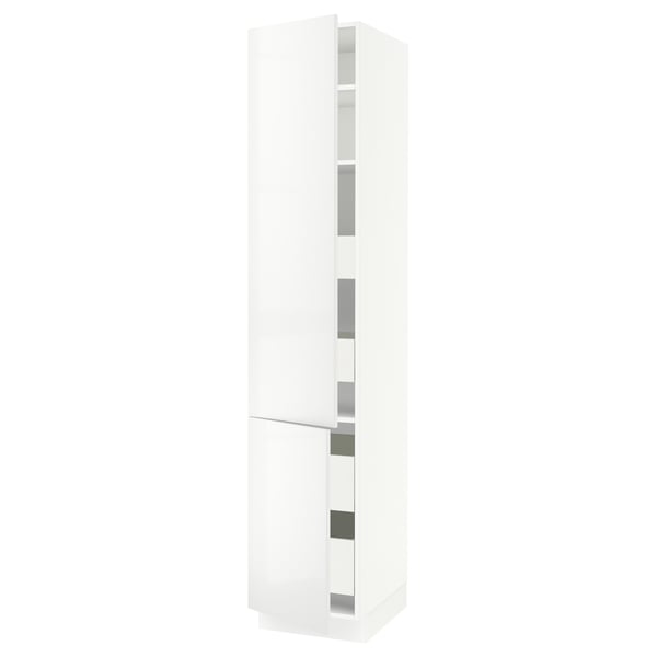 SEKTION / MAXIMERA Gabinete alto+2 prta/estantes/4 cjn, blanco/Ringhult blanco, 18x24x90 "