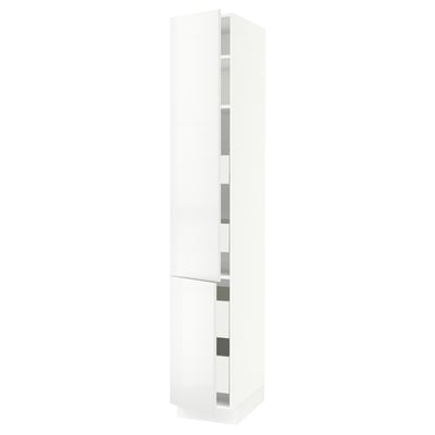 SEKTION / MAXIMERA Gabinete alto+2 prta/estantes/4 cjn, blanco/Ringhult blanco, 15x24x90 "