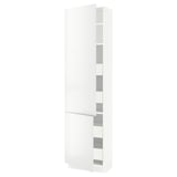 SEKTION / MAXIMERA Gabinete alto+2 prta/estantes/4 cjn, blanco/Ringhult blanco, 24x15x90 "