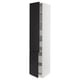 SEKTION / MAXIMERA Gabinete alto+2 prta/estantes/4 cjn, blanco/Upplöv antracita mate, 18x24x90 "