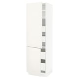 SEKTION / MAXIMERA Gabinete alto+2 prta/estantes/4 cjn, blanco/Veddinge blanco, 24x24x80 "