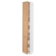 SEKTION / MAXIMERA Gabinete alto+2 prta/estantes/4 cjn, blanco/Vedhamn roble, 15x15x90 "